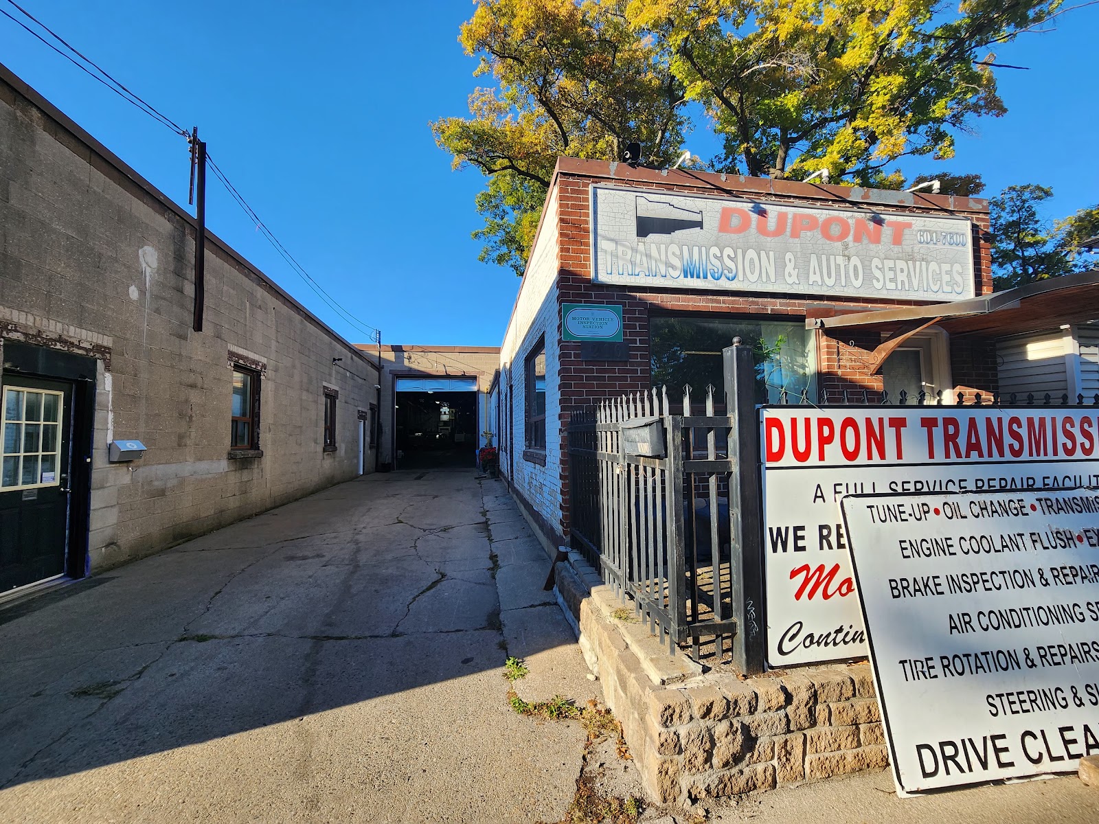 Dupont Transmission & Auto Service storefront on Ryding Avenue